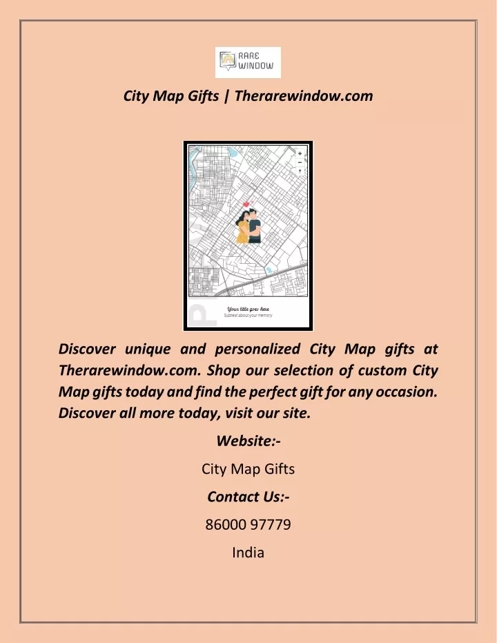 city map gifts therarewindow com