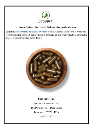 kratom extract for sale botanicalremediesllc com