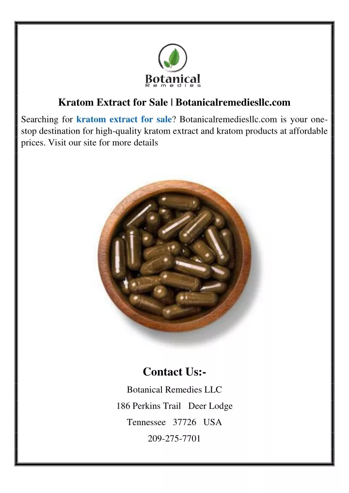 kratom extract for sale botanicalremediesllc com