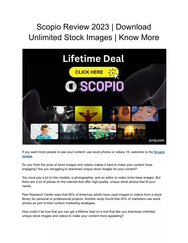 scopio review 2023 download unlimited stock