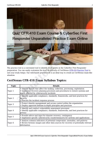 certnexus cfr 410