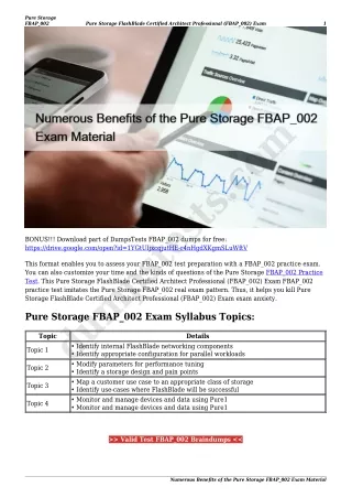 Numerous Benefits of the Pure Storage FBAP_002 Exam Material