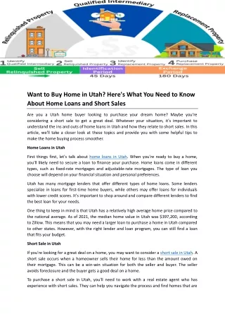 Want to Buy Home in Utah Here's What You Need to Know About Home Loans and Short Sales