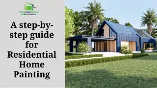 A step-by-step guide for Residential Home Painting