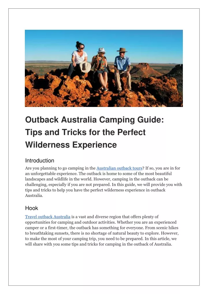 outback australia camping guide tips and tricks