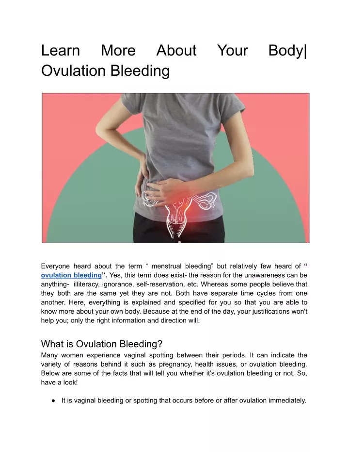 learn ovulation bleeding