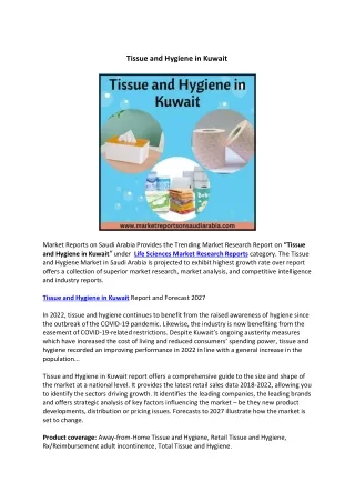 tissue and hygiene in kuwait