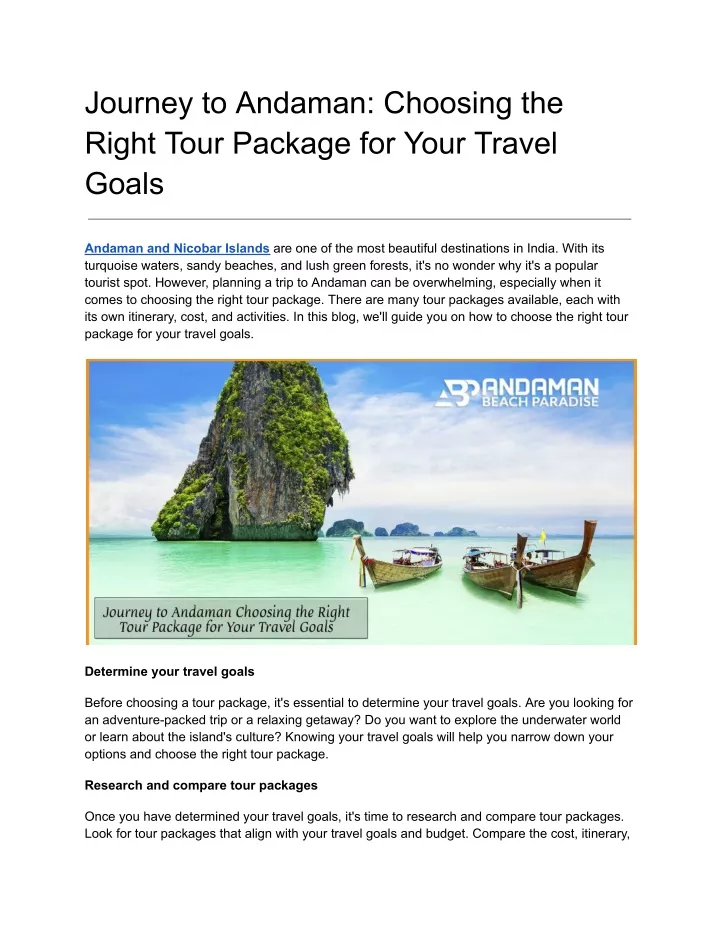journey to andaman choosing the right tour