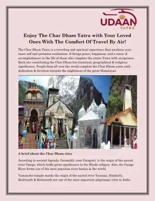 Char Dham Luxury Helicopter Tour Package