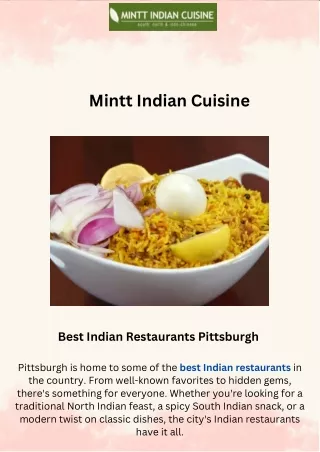 Best Indian Restaurants Pittsburgh