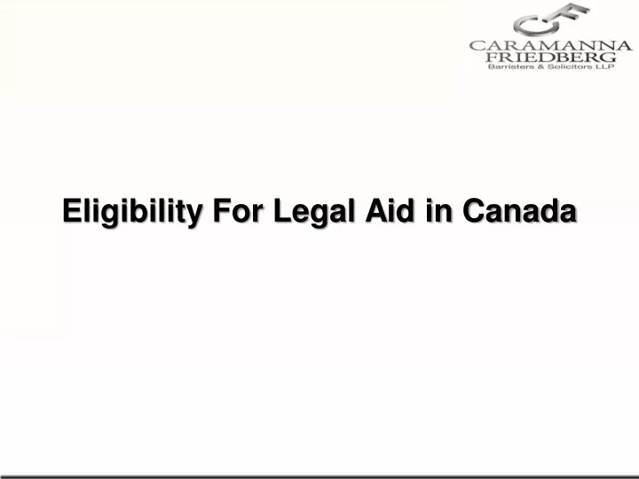 eligibility for legal aid in canada