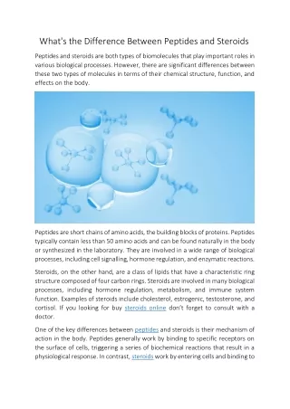 what s the difference between peptides