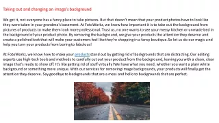 taking out and changing an image s background