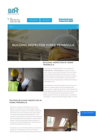 Building Inspector Yorke Peninsula