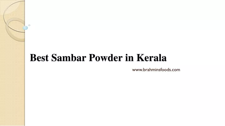 best sambar powder in kerala