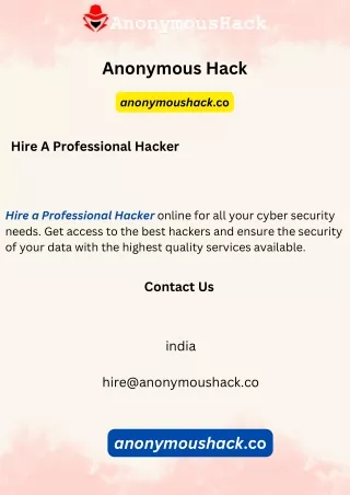 Hire A Professional Hacker