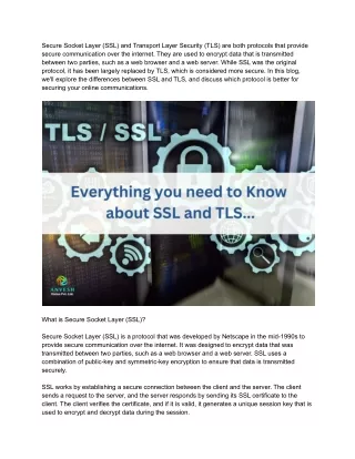 Everything you need to know about SSL and TLS