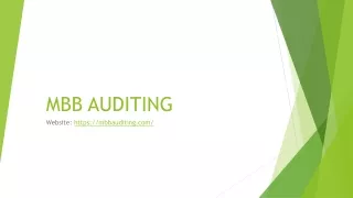 MBB Auditing- Best Auditing Services In Dubai