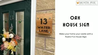 Oak house sign | Rustic Fox Ltd