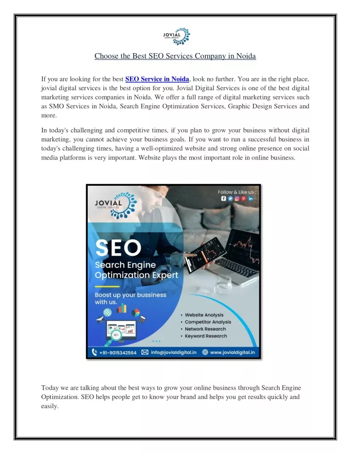 choose the best seo services company in noida