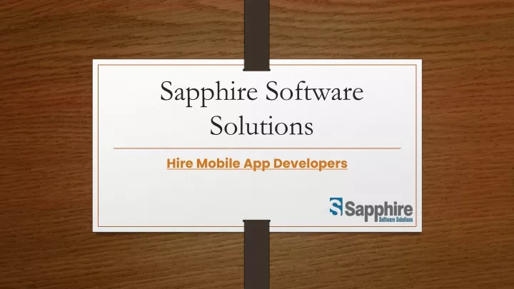 sapphire software solutions