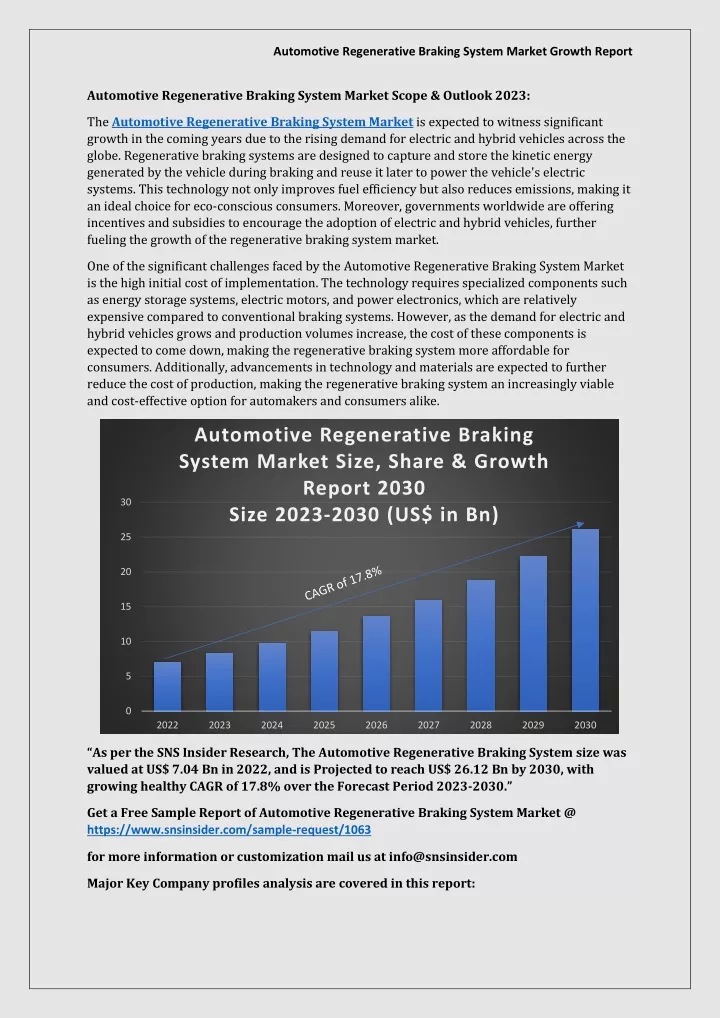 automotive regenerative braking system market