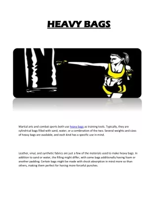 HEAVY BAGS