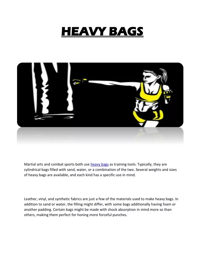 heavy bags heavy bags