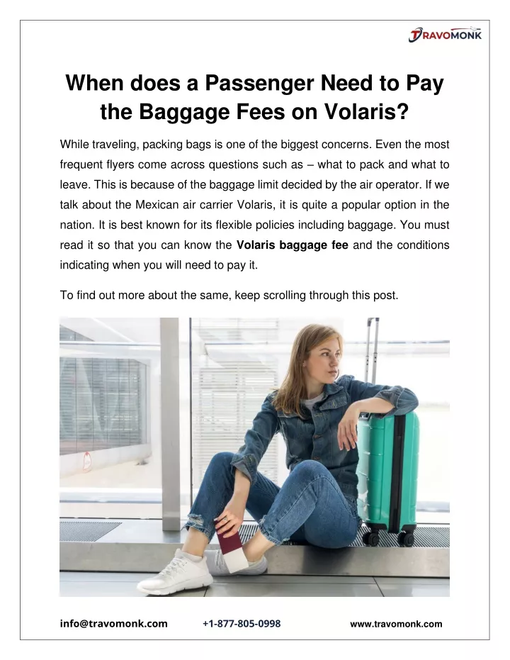 when does a passenger need to pay the baggage