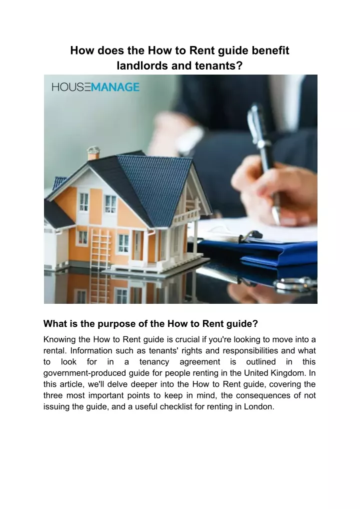 how does the how to rent guide benefit landlords