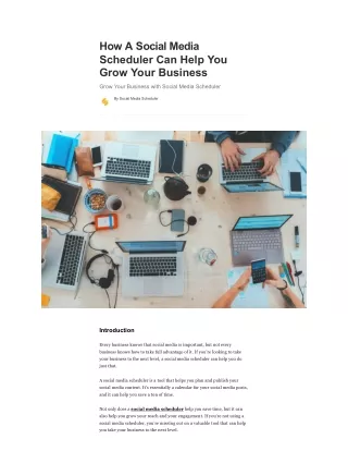 How A Social Media Scheduler Can Help You Grow Your Business