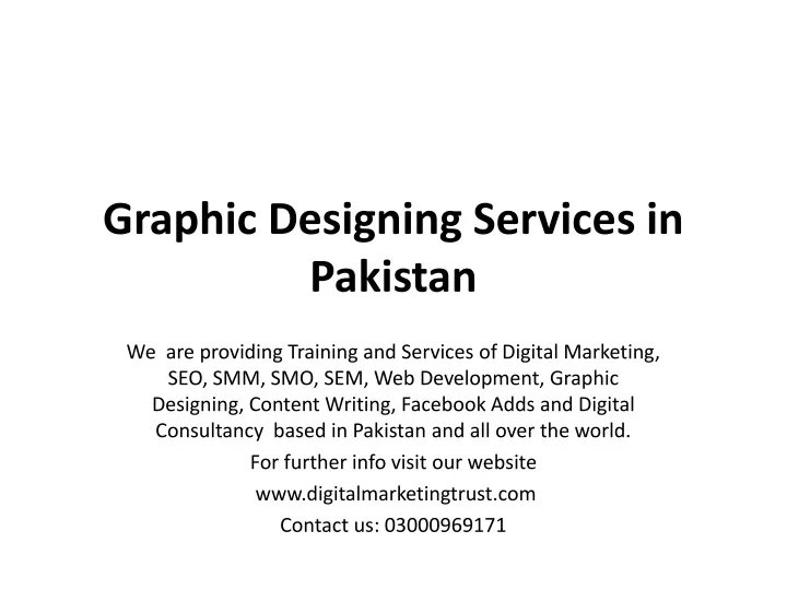 Graphics Designer Official Rates Pakistan PPT - Graphic Designing Services in Pakistan PowerPoint Presentation ...