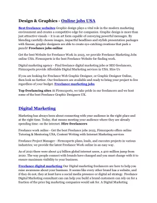 design graphics online jobs usa