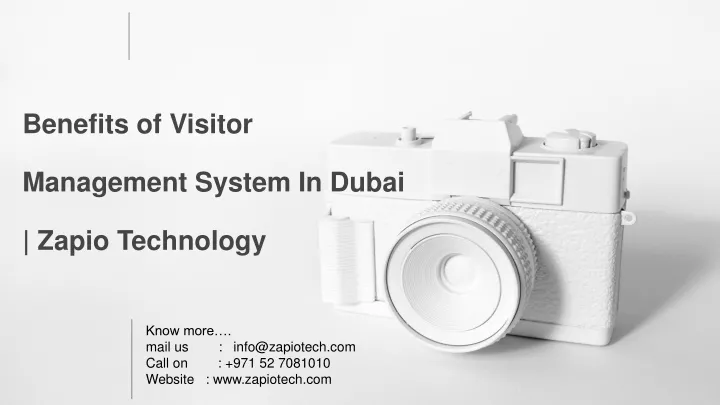 benefits of visitor management system in dubai