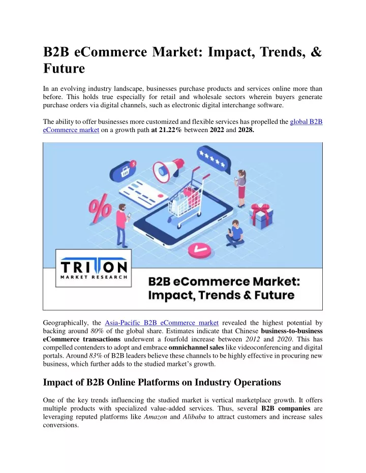 PPT - B2B ECommerce Market: Impact, Trends, And Future PowerPoint ...