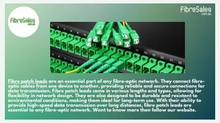 Fibre Patch Cable - Fibresales