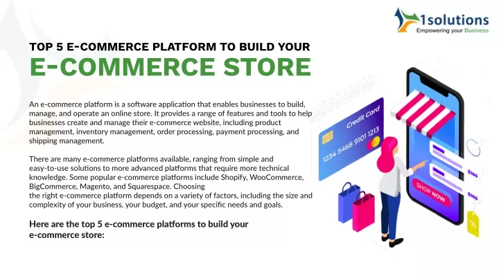 top 5 e commerce platform to build your
