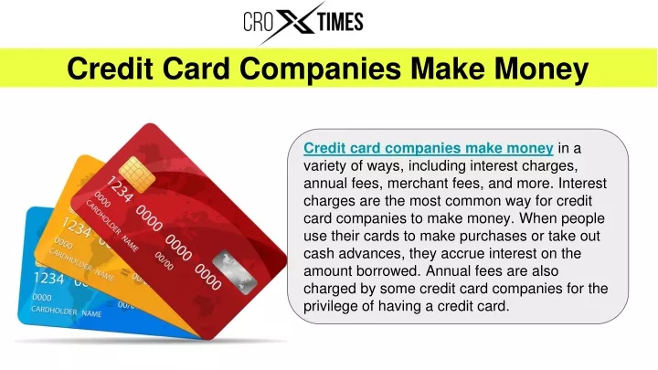 credit card companies make money