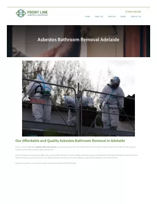 Asbestos Bathroom Removal Adelaide