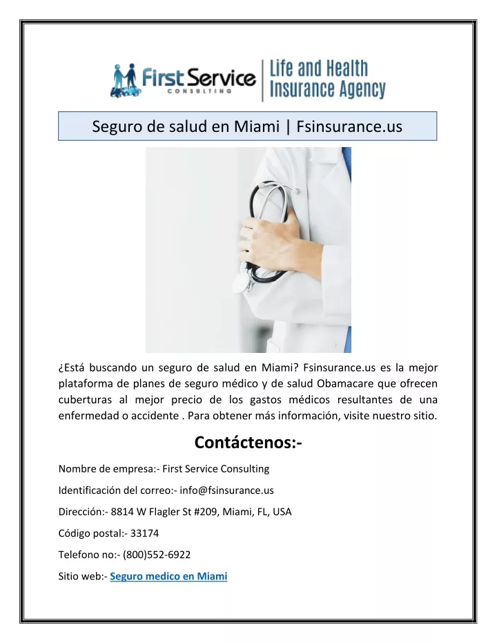 seguro de salud en miami fsinsurance us