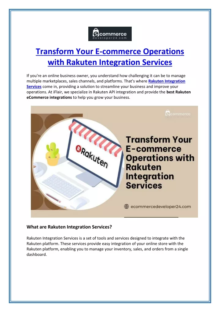 transform your e commerce operations with rakuten