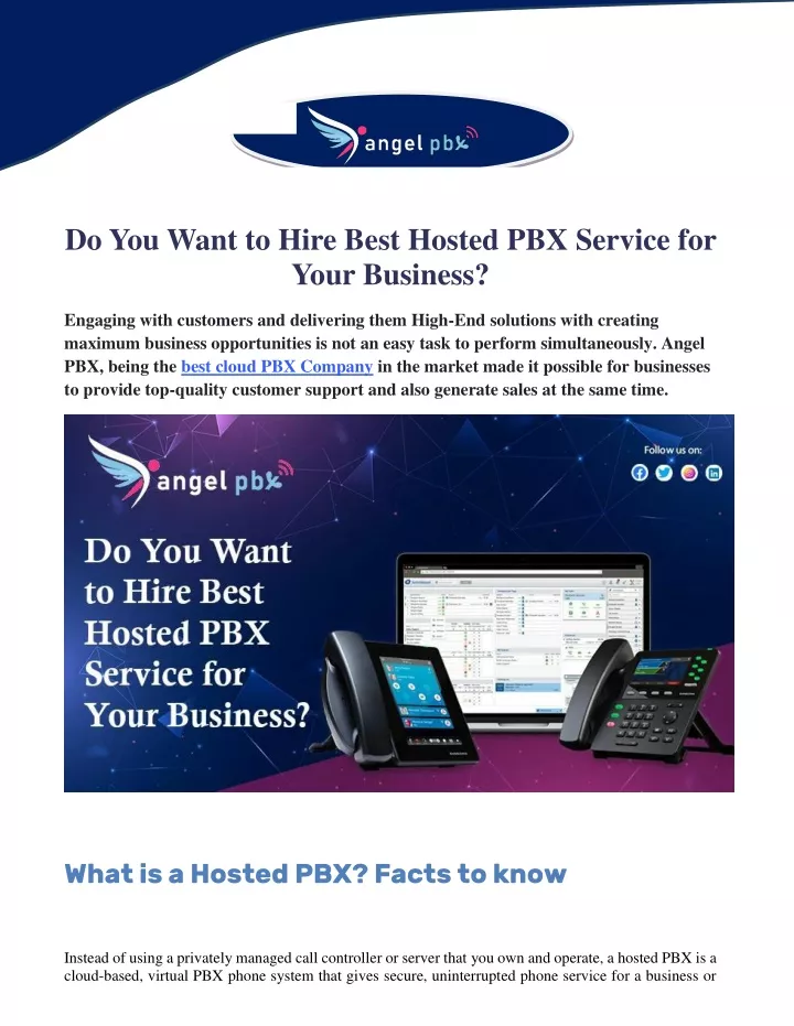 do you want to hire best hosted pbx service
