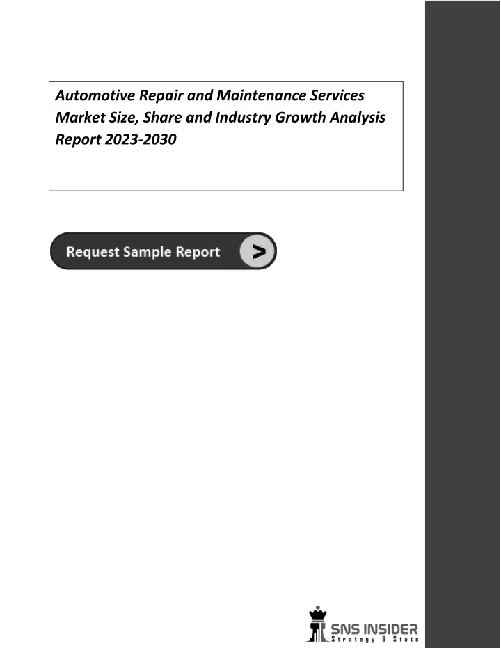 automotive repair and maintenance services market