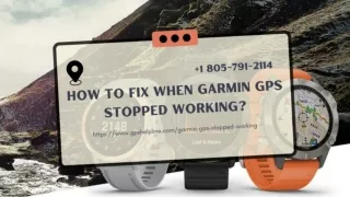 Garmin GPS Stopped Working -Fix 1-8057912114 Garmin GPS Update Helpline