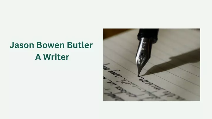 jason bowen butler a writer