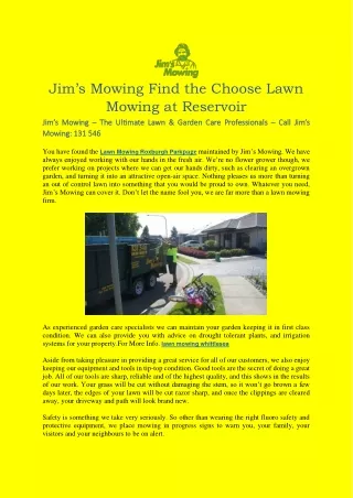 lawn mowing whittlesea
