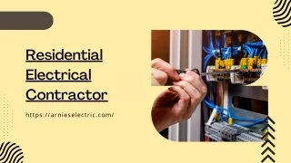 What is a residential electrical contractor