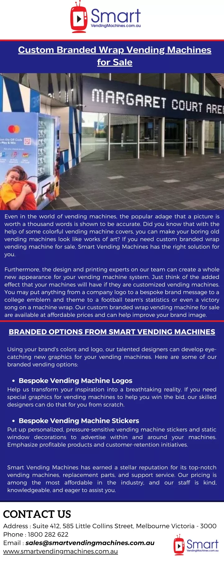 custom branded wrap vending machines for sale