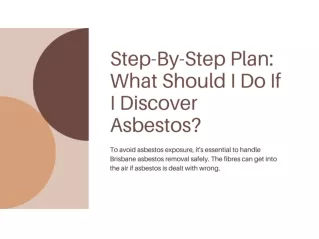 Step-By-Step Plan What Should I Do If I Discover Asbestos