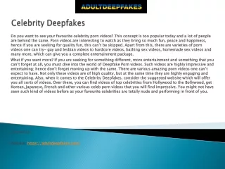celebrity deepfakes